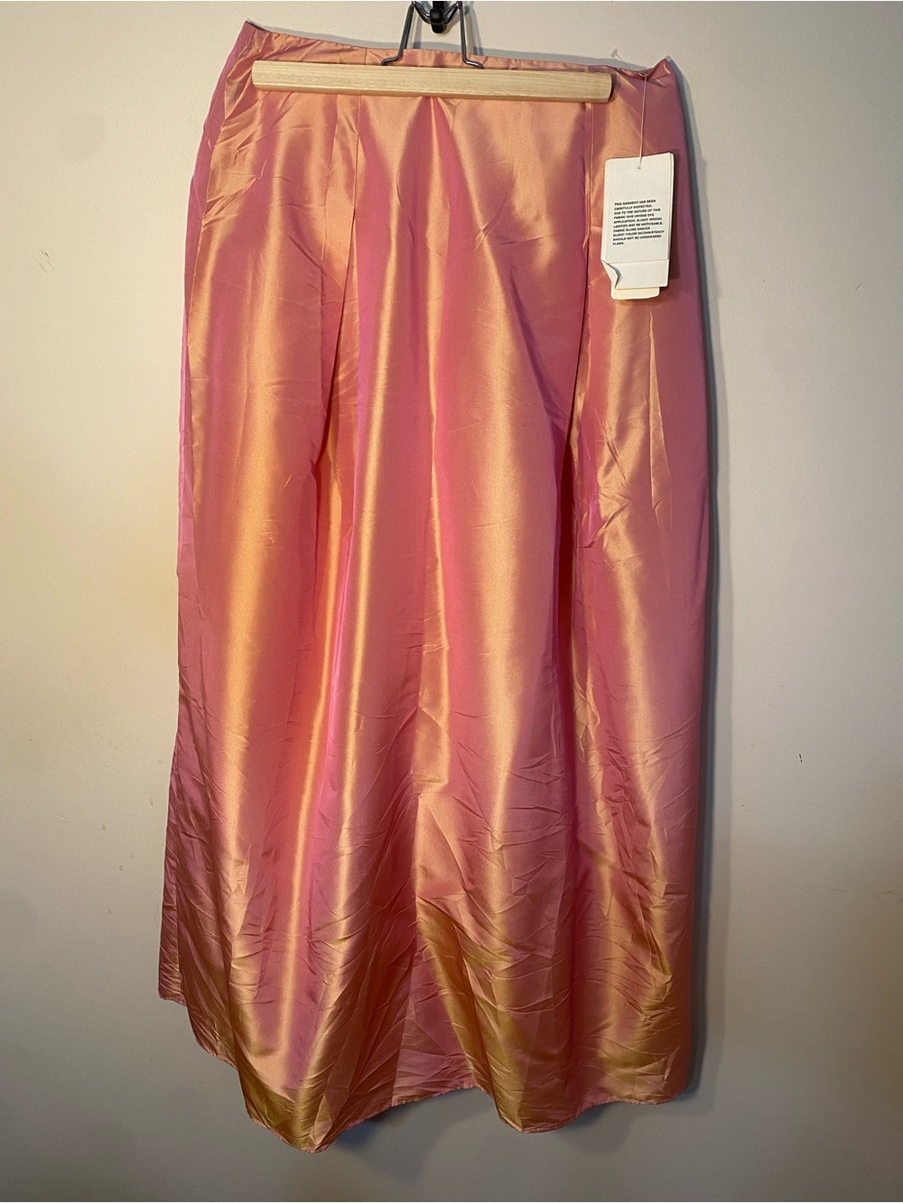 NWT Vintage Finity 100% Silk Taffeta Maxi Skirt